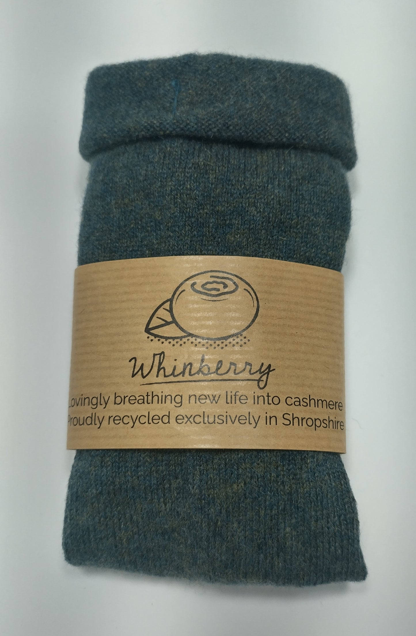 Verdigris Cashmere Fingerless Gloves