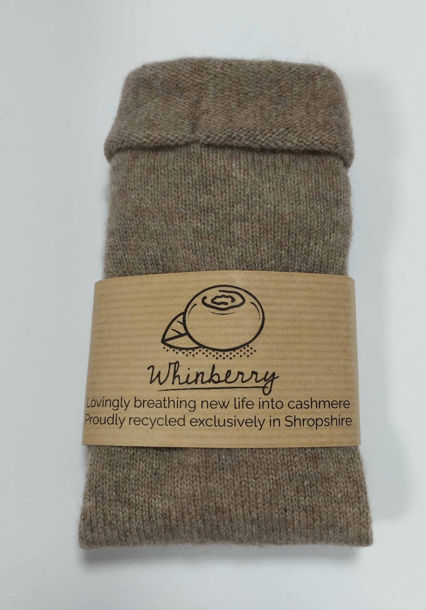Truffle Cashmere Fingerless Gloves