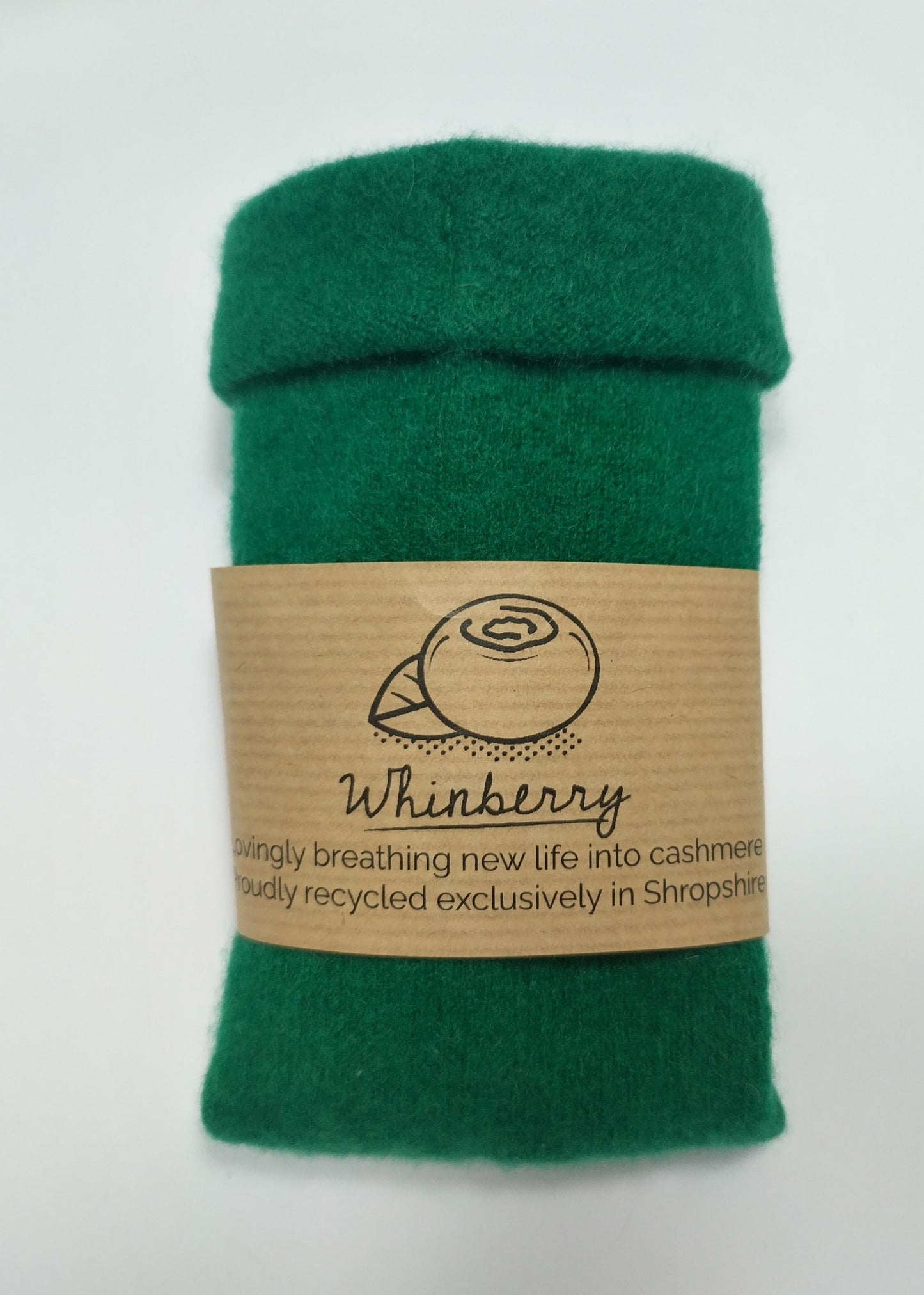 Woodland Green Cashmere Fingerless Gloves