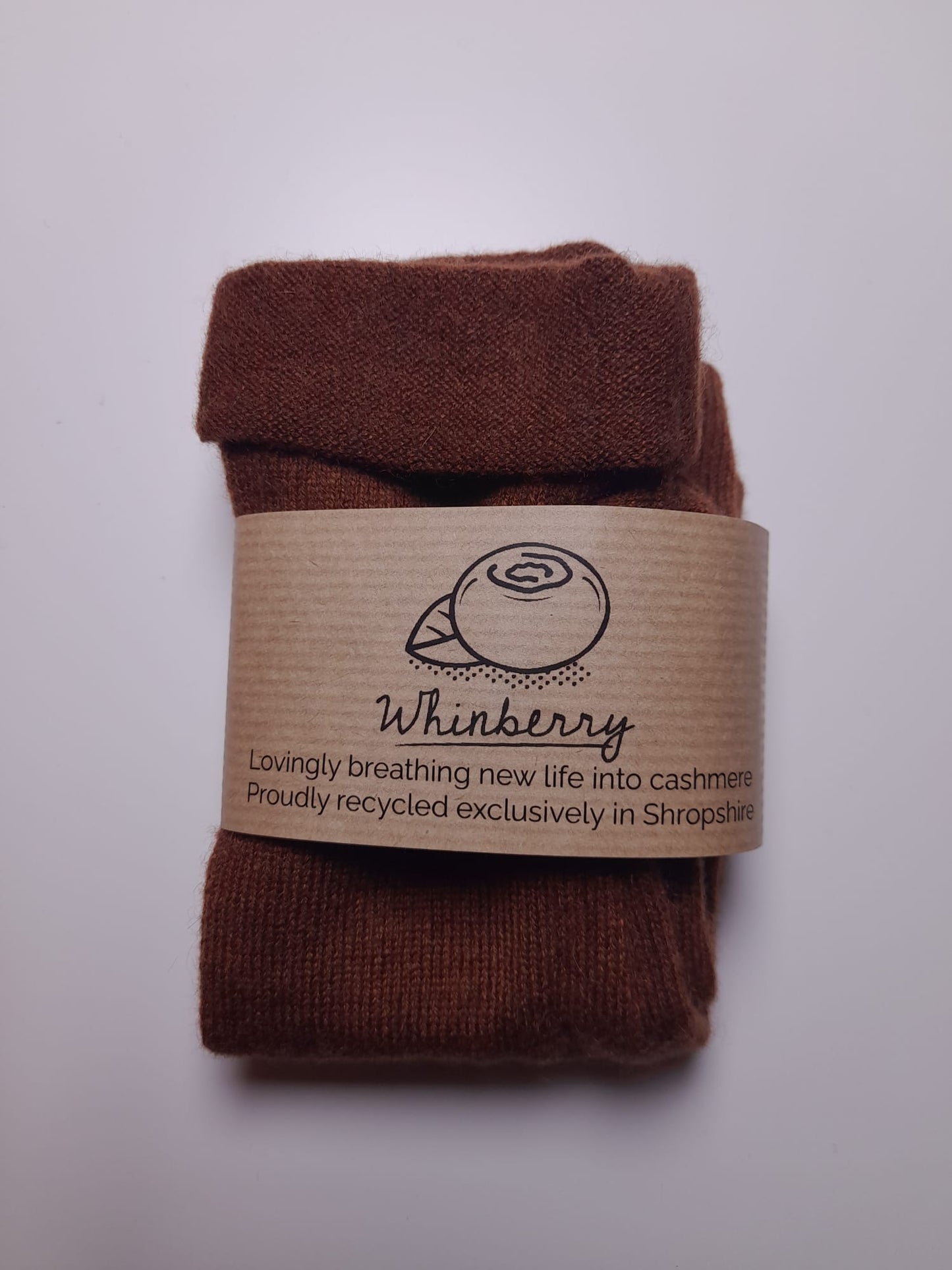 Deer Brown Cashmere Fingerless Gloves