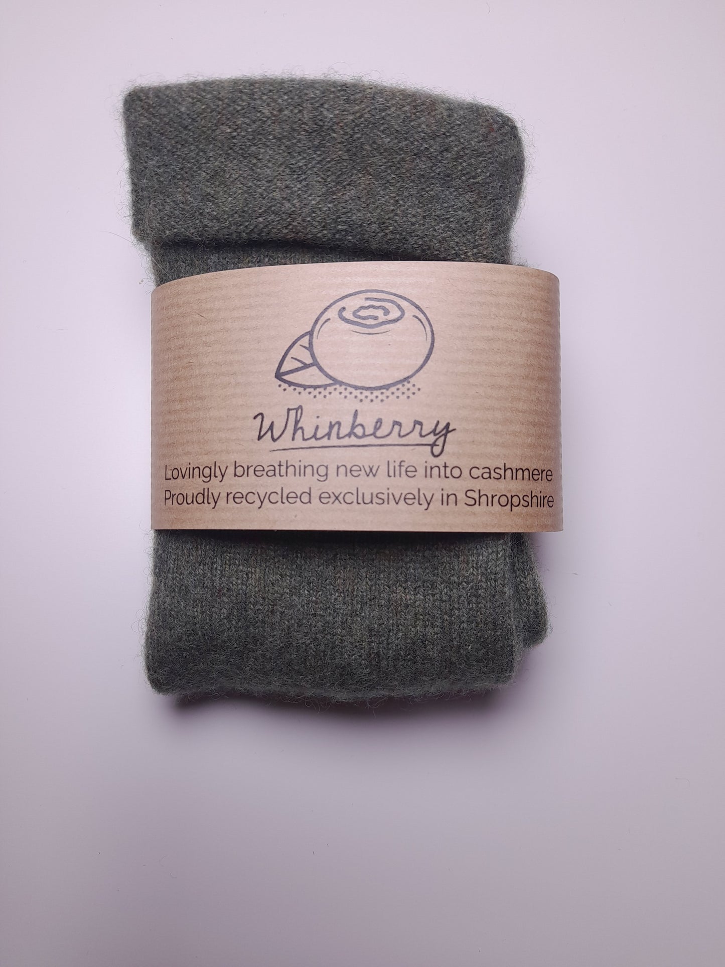 Moss Green Cashmere Fingerless Gloves