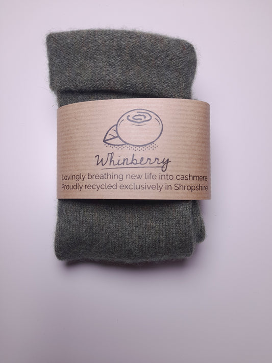 Moss Green Cashmere Fingerless Gloves