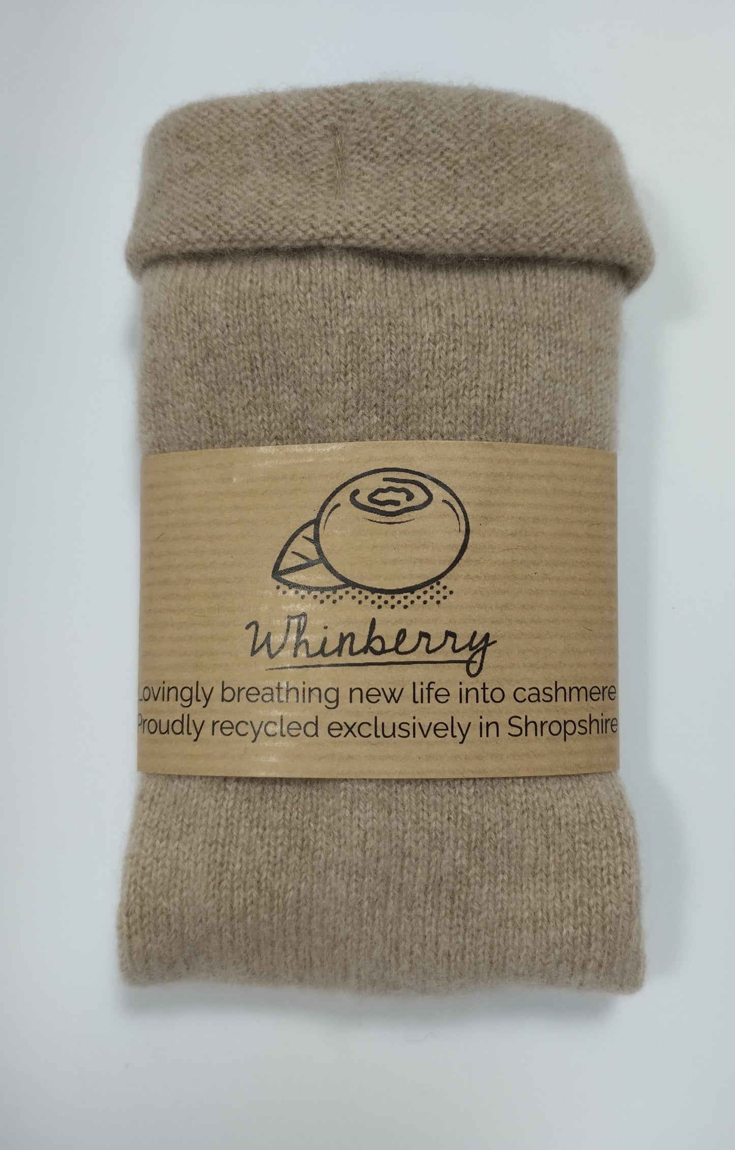 Fawn Cashmere Fingerless Gloves
