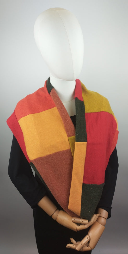 Autumn Leaves Cashmere Infinity Scarf