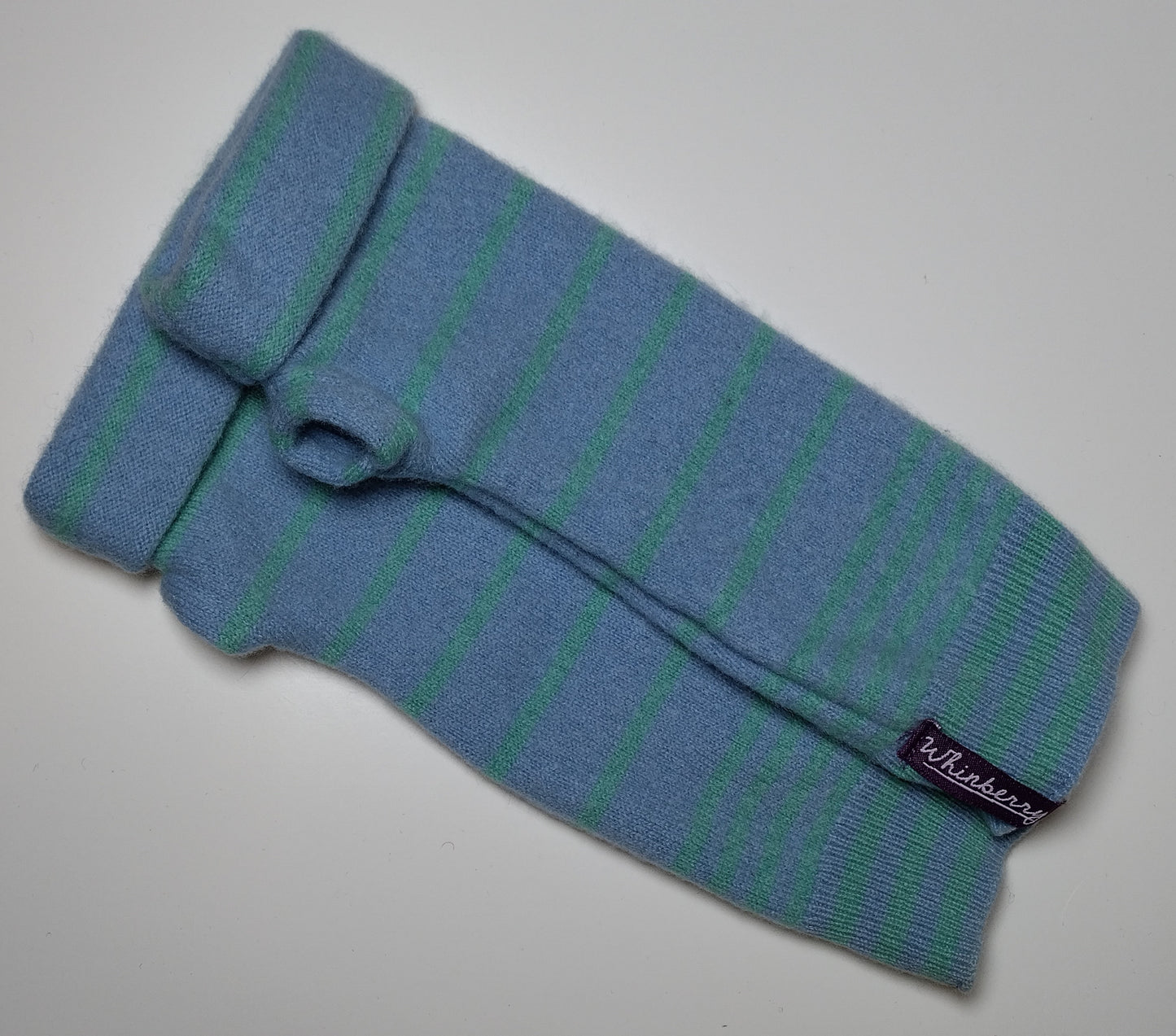 Pastel Colour Stripey Cashmere Fingerless Gloves